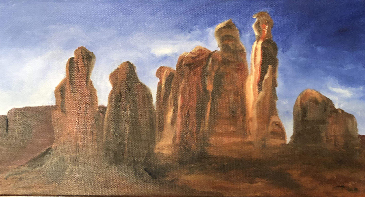 painting of mountains