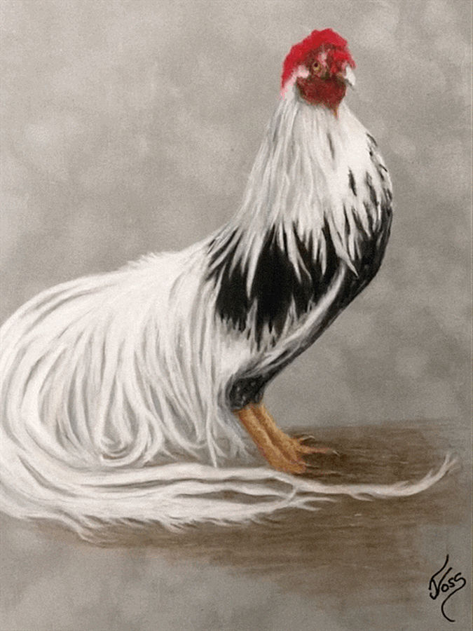 painting of a rooster