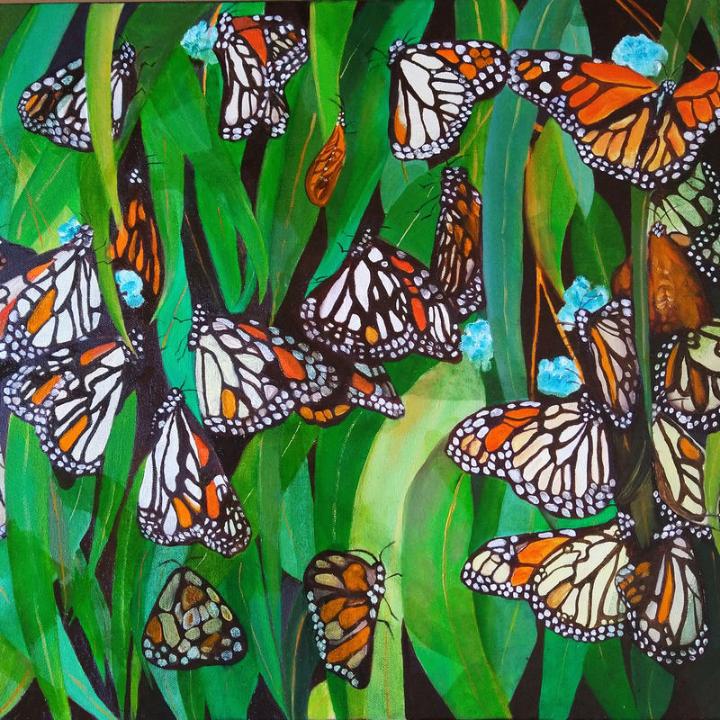Domonique Kinney's Monarch Butterfly painting