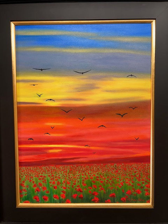 poppyfield painting by Ann Hamilton